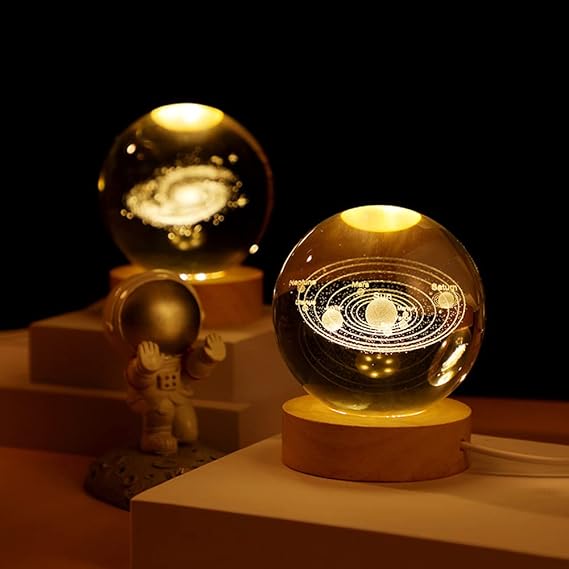Glowing Galaxy 3D Crystal Ball Night Light