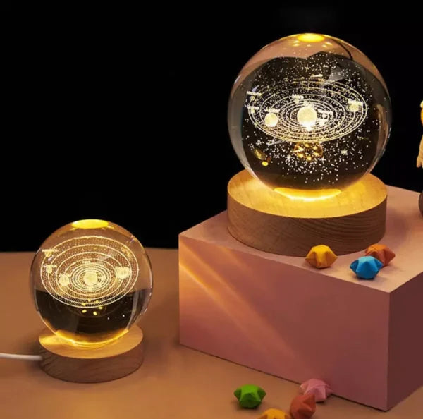 Glowing Galaxy 3D Crystal Ball Night Light