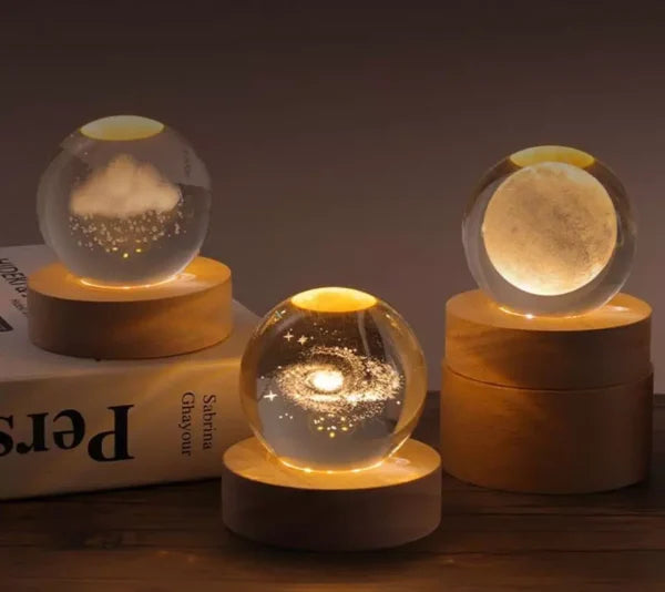 Glowing Galaxy 3D Crystal Ball Night Light