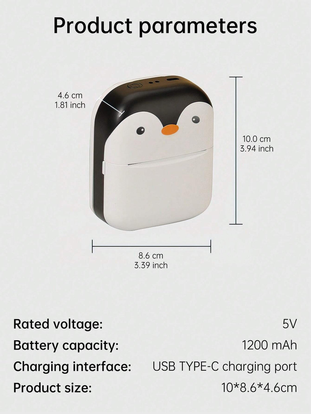 Adorable Penguin Mini Printer – Pocket-Sized Printing Power!