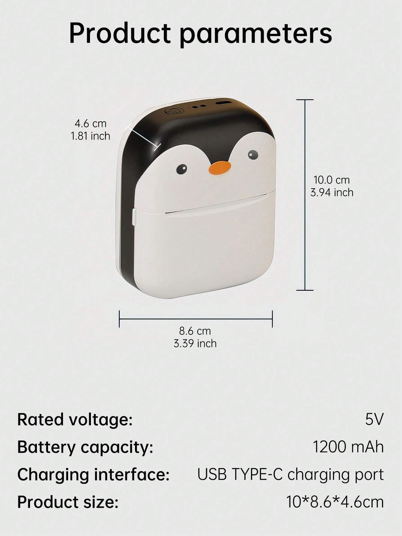 Adorable Penguin Mini Printer – Pocket-Sized Printing Power!