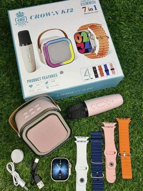 Crown K12 Watch & Speaker Set – Style & Sound in One Bundle!
