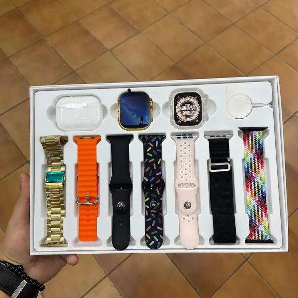 I20 Ultra Max Suit Smart Watch with Earpods – 10-in-1 Premium Bundle