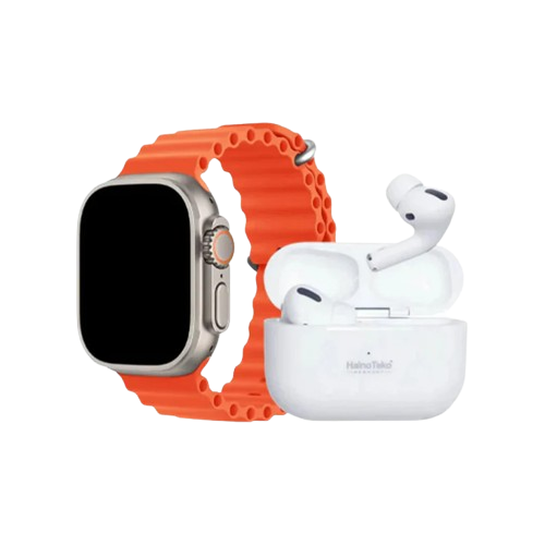 earpods and smart watch