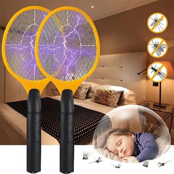 Electric Mosquito Killer Racket 2-in-1 with LED Flashlight