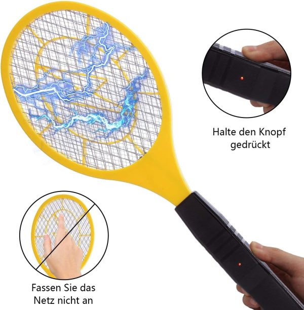 Electric Mosquito Killer Racket 2-in-1 with LED Flashlight