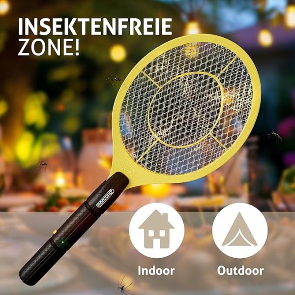 Electric Mosquito Killer Racket 2-in-1 with LED Flashlight