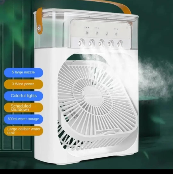Portable Air Conditioner Fan – USB Electric Fan with LED Night Light