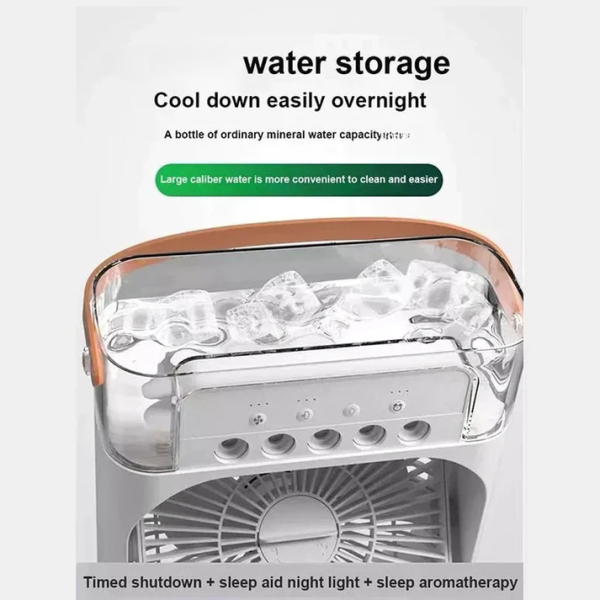 Portable Air Conditioner Fan – USB Electric Fan with LED Night Light
