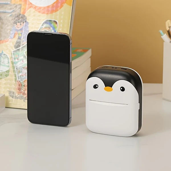 Adorable Penguin Mini Printer – Pocket-Sized Printing Power!