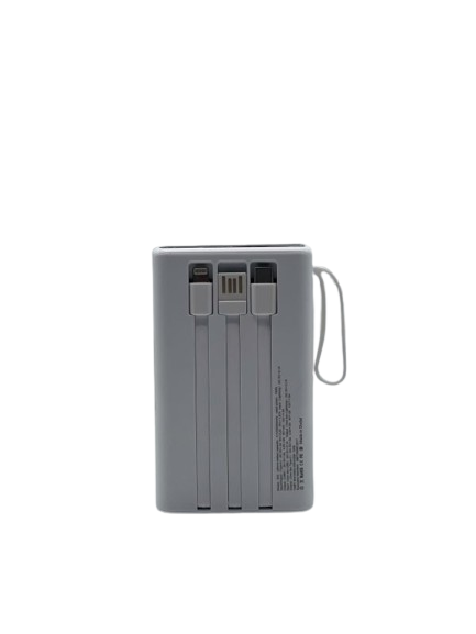 Kamal Wireless 20000mAh Power Bank – With Built-in 3 Charging Cables